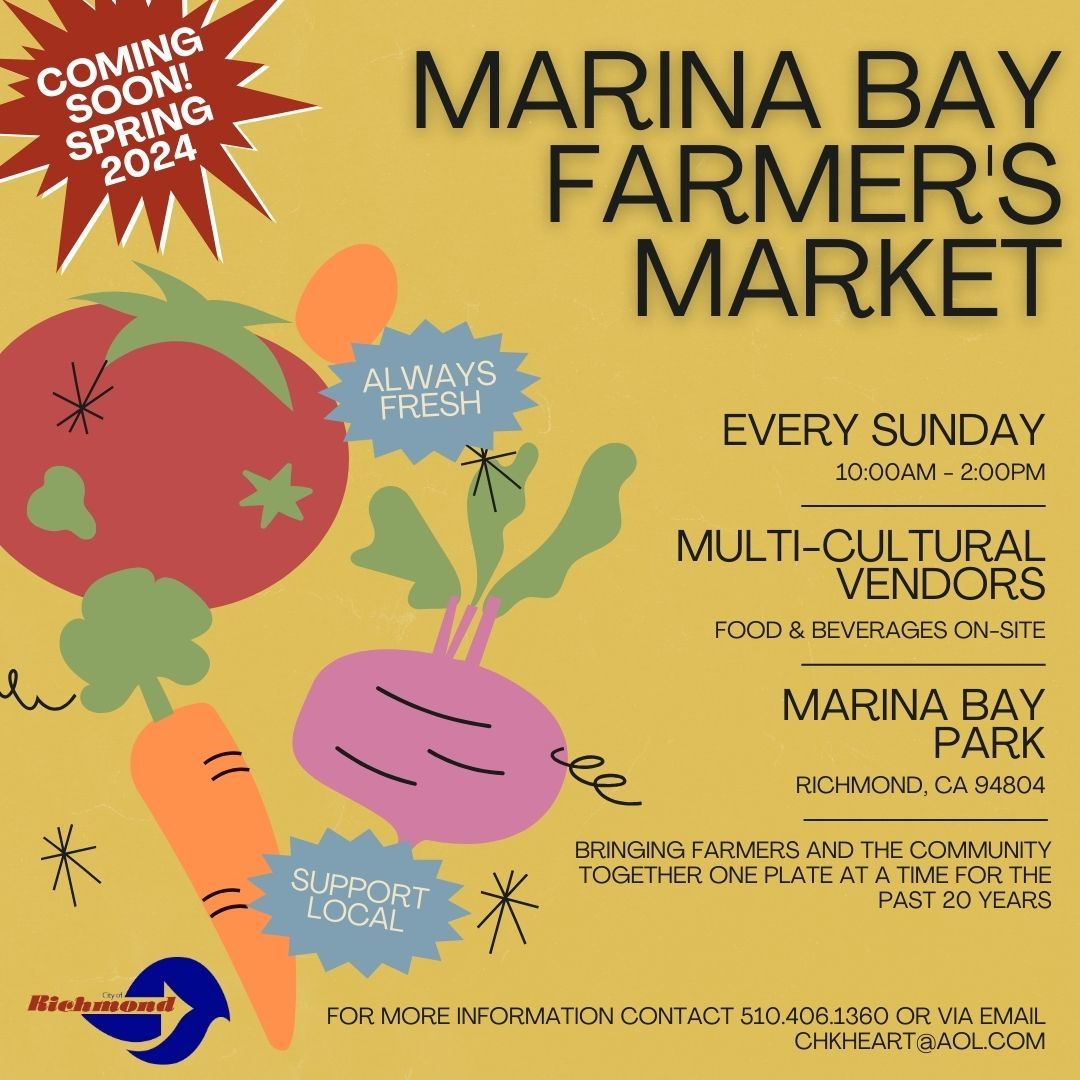 2024 February 17 Marina Bay Beacon Business News Marina Bay Farmer's Market Launching March event flier