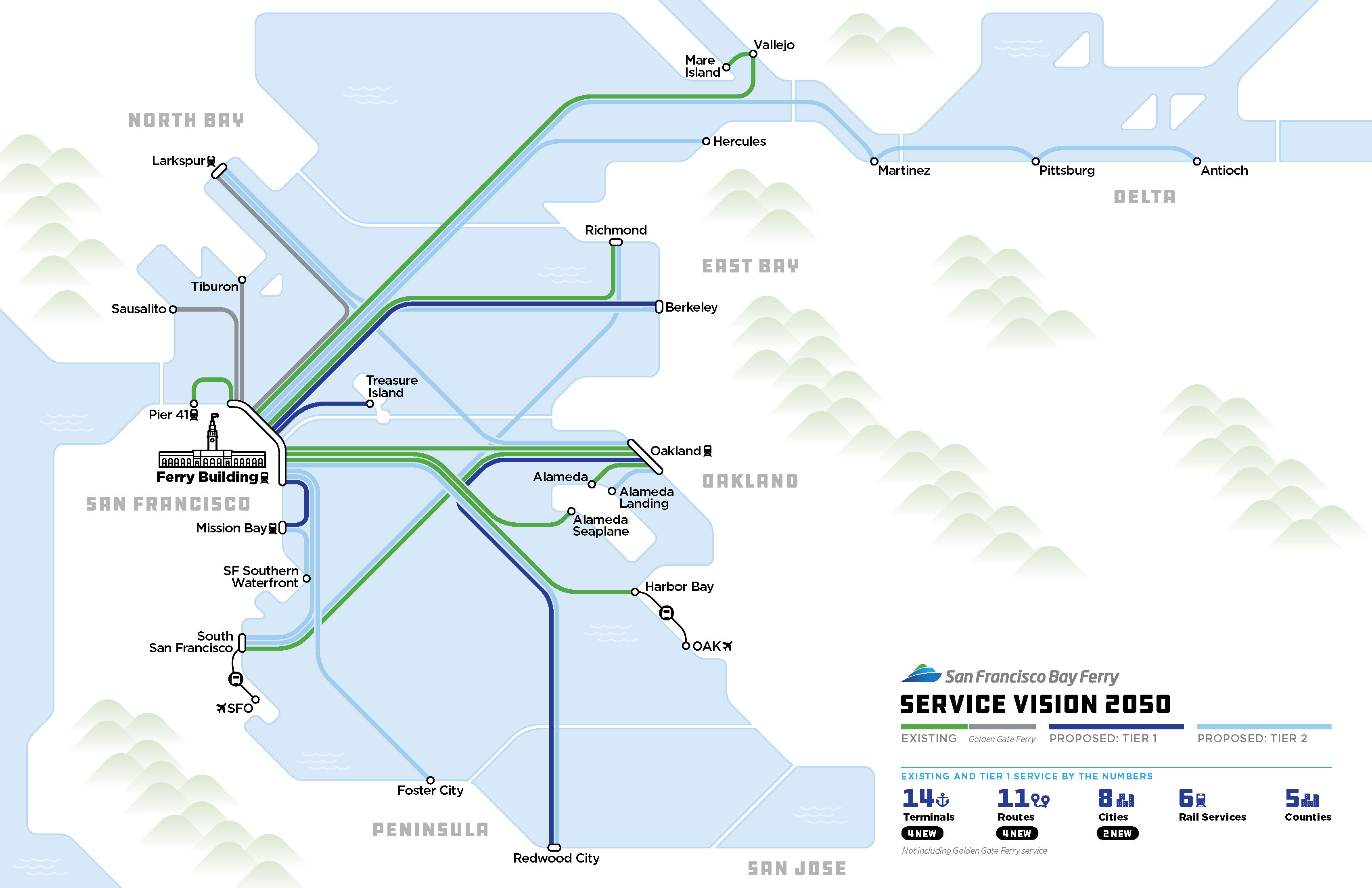 2024 May 09 Marina Bay Beacon Business News SF Bay Ferry Service Expansion service map