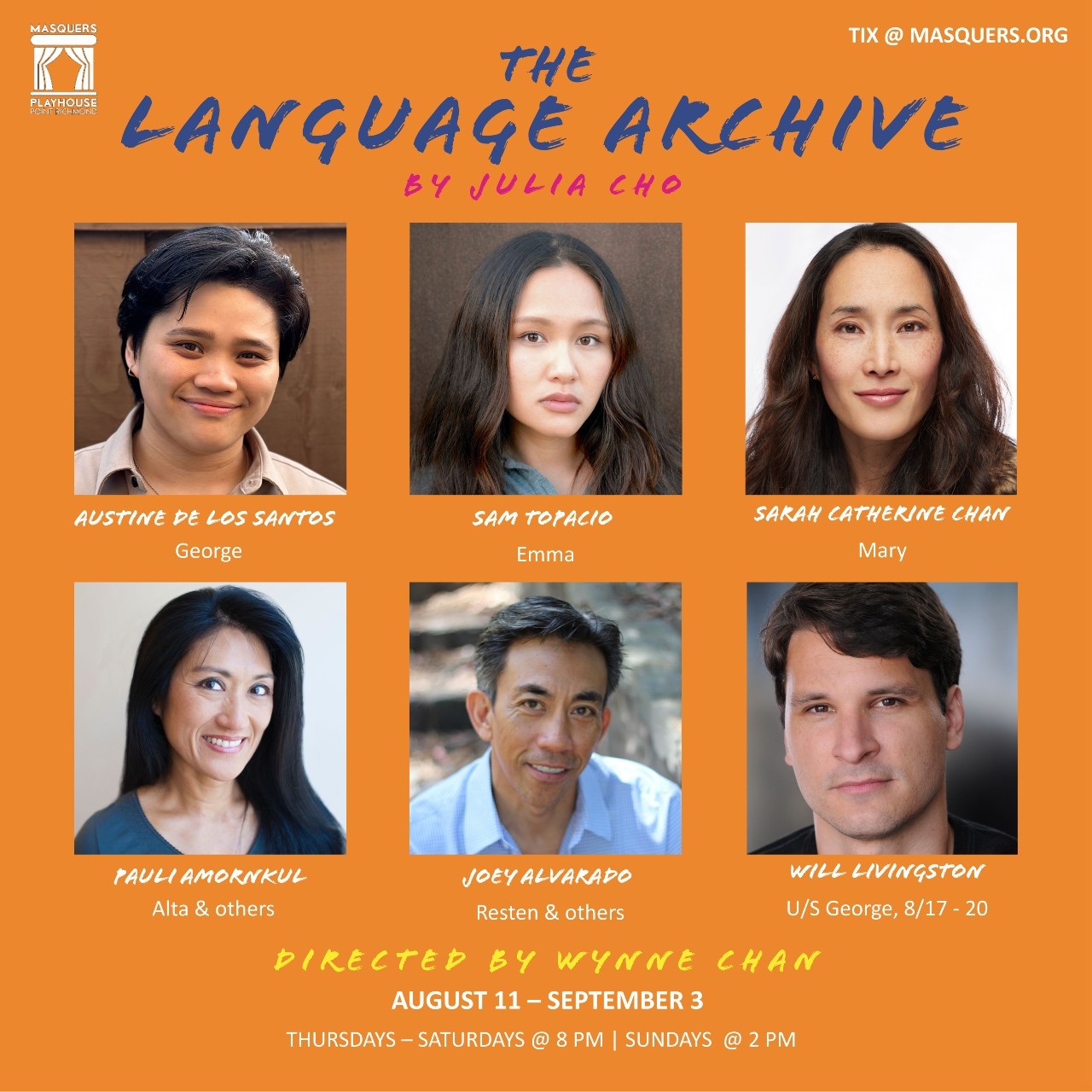 Marina Bay Beacon Event Masquers Playhouse Presents The Language Archive August 2023 banner image