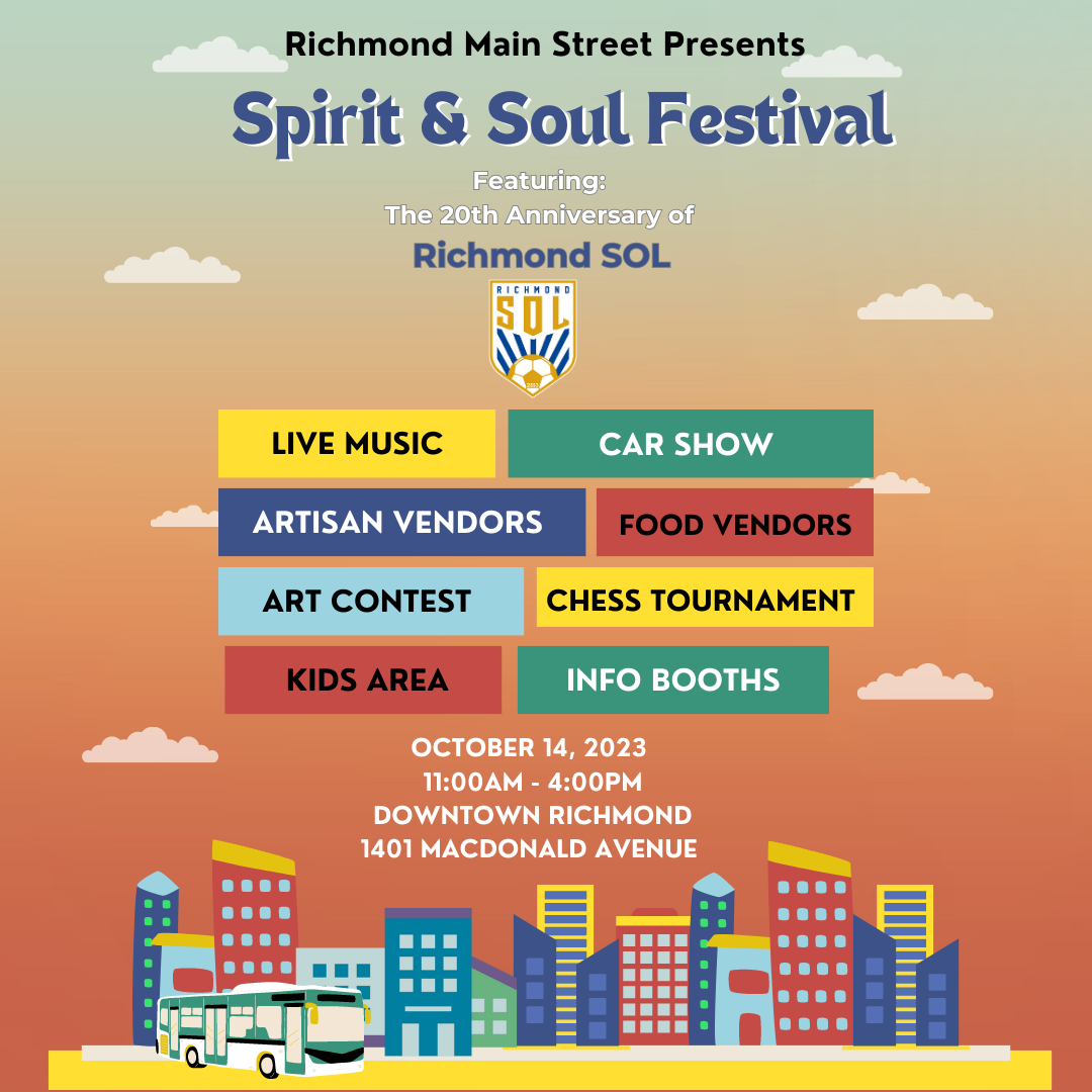 Marina Bay Beacon Event Richmond Spirit and Soul Festival October 2023 Flier Image